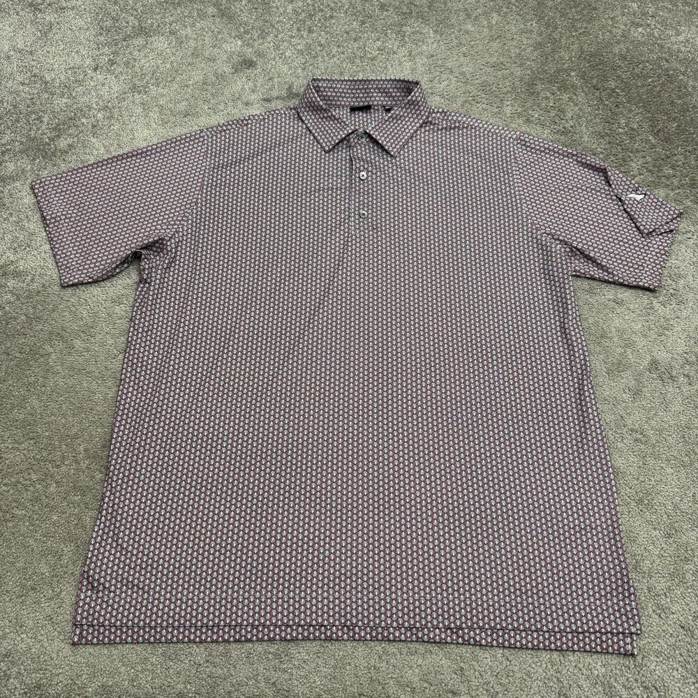 FootJoy ProDry Scallop Shell Lisle Stretch Golf Polo Shirt Mens 2XL Coral Red
